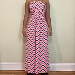 Loila Long Silk Strapless Summer Dress